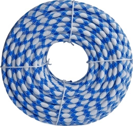 Шнур яхтенный Экстрим 10м*50м 20-прядный нагрузка 980 кг бело-синий Петроканат (115314P)